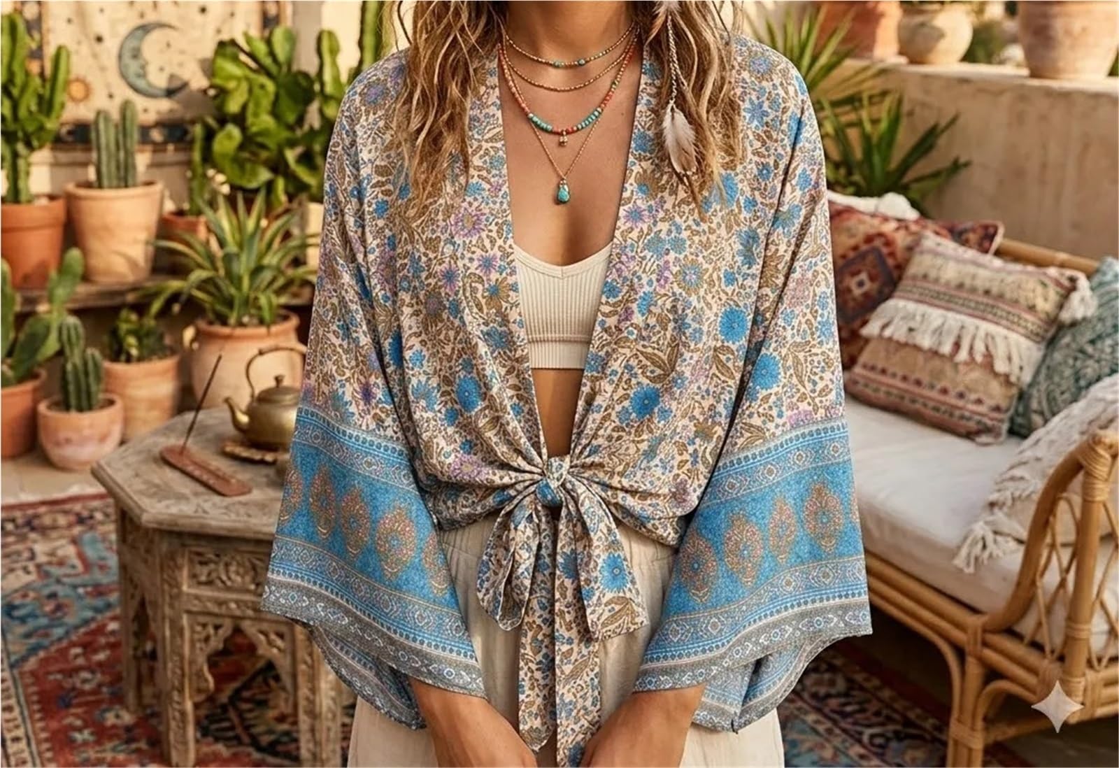 Dziki kwiatowy krótki damski strój kąpielowy okrycie rękawy Rayon Beach Vacation Wear S/M/L/XL
