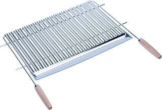 Sauvic Zurechtschneidbarer Edelstahl-Rost mit V-förmigen Streben, 74,5–83,5x40 cm