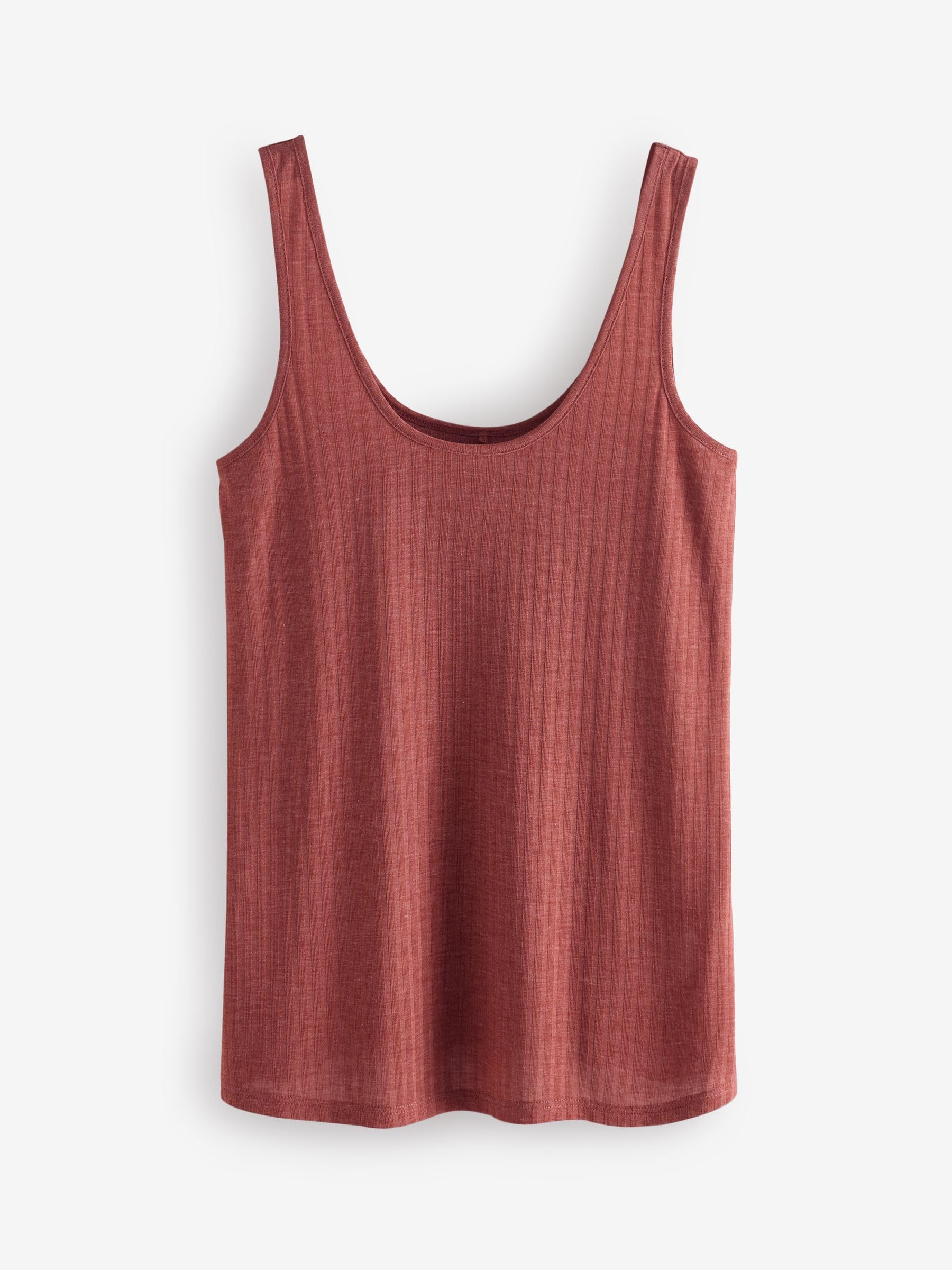 NEXT Mujeres Pack de 3 camisetas acanaladas de tirantes holgadas con cuello redondo