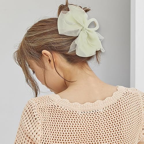 Miniatura 4 de 5 pinzas de malla de tul para el cabello, pinzas de gasa con lazo, pinzas para el pelo grandes, pinzas para el pelo con lazo grande, pinzas