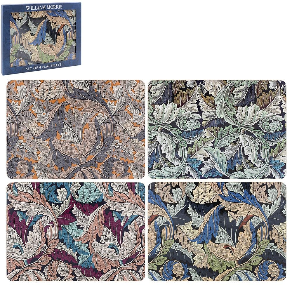 Set of 4 Placemats - William Morris Acanthus - Kitchen Dining Table Mats