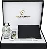 BELLOS Men's Watch Gift Box – LED Lamp – Wallet – Pen, Silver, 42, Bracelet, Silver, 42, Bracelet