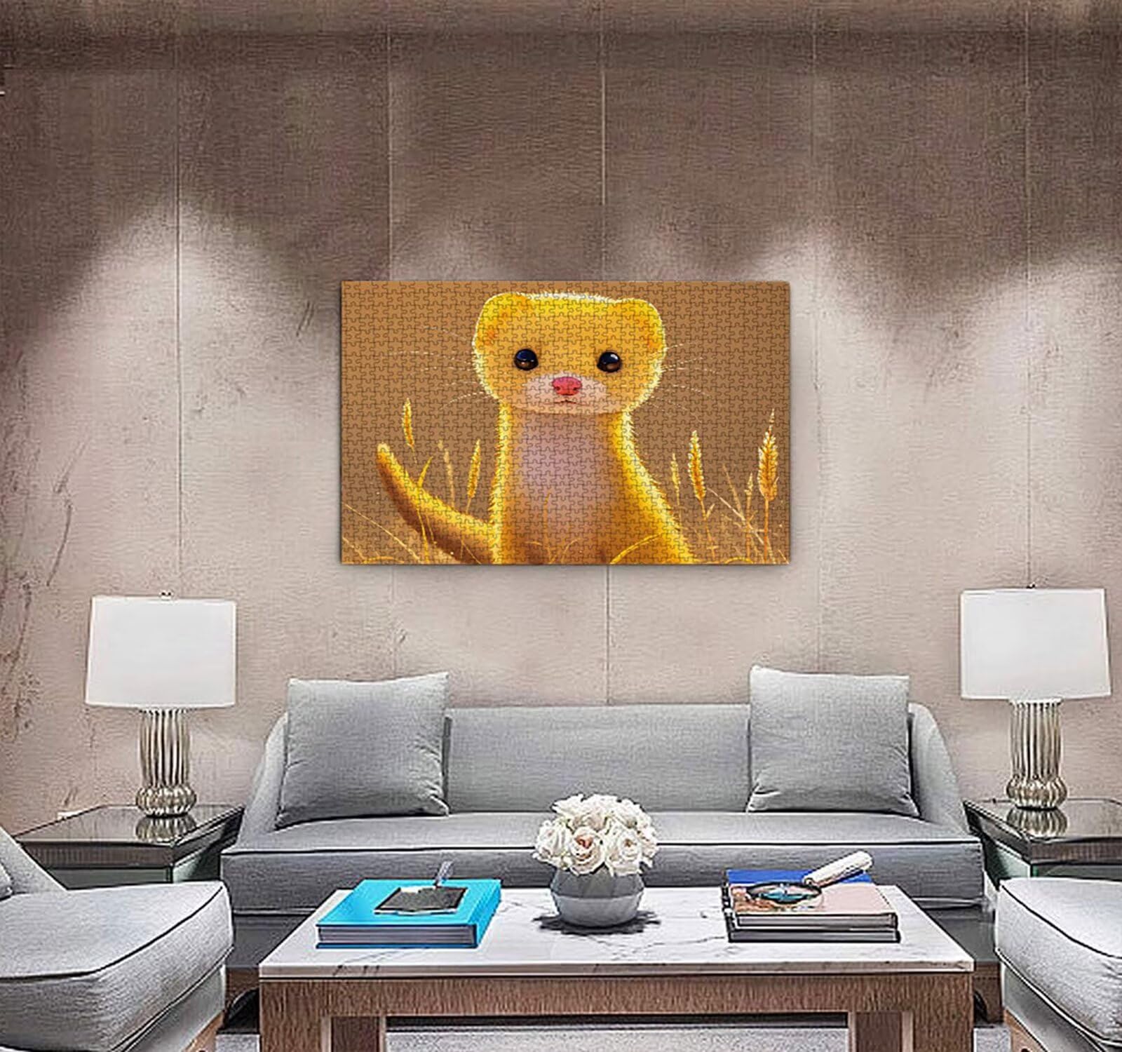 Puzzle dla dorosłych 5000, zwierzęca żółta łasica 5000 elementów dla dorosłych, klasyczne gry edukacyjne, gry i zajęcia rodzinne, do dekoracji ścian domu, pomysł na prezent R0KH-159