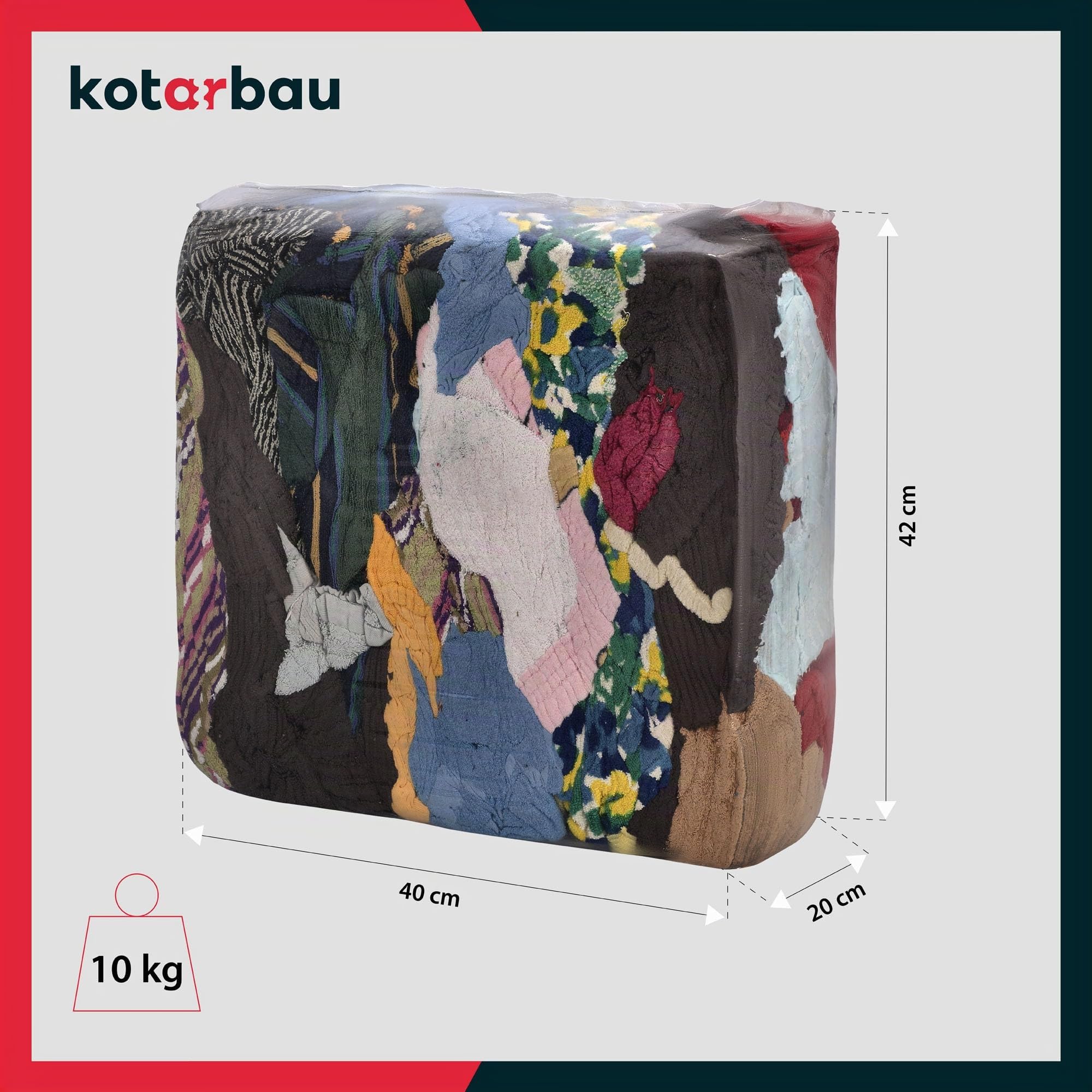 KOTARBAU® Putzlappen Werkstatt 10 kg Frottee Baumwolle Putztücher Auto Putztücher Industrieputzlappen Werkstatt Lappen Spültücher Küchenlappen Kamintücher Auto Pflege Set