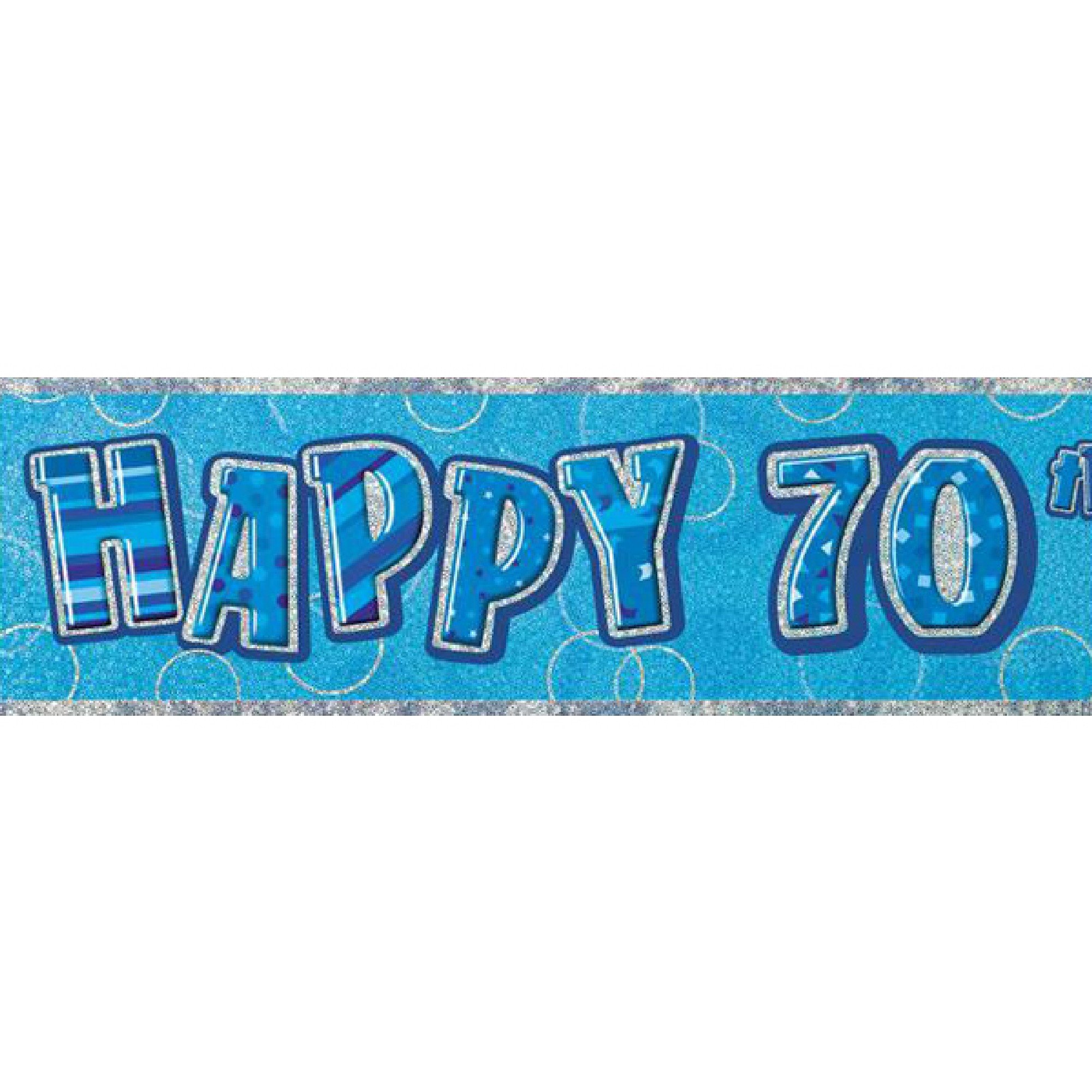 Unique Party 92068 - 9ft Foil Glitz Pink Happy 80th Birthday Banner — view 123