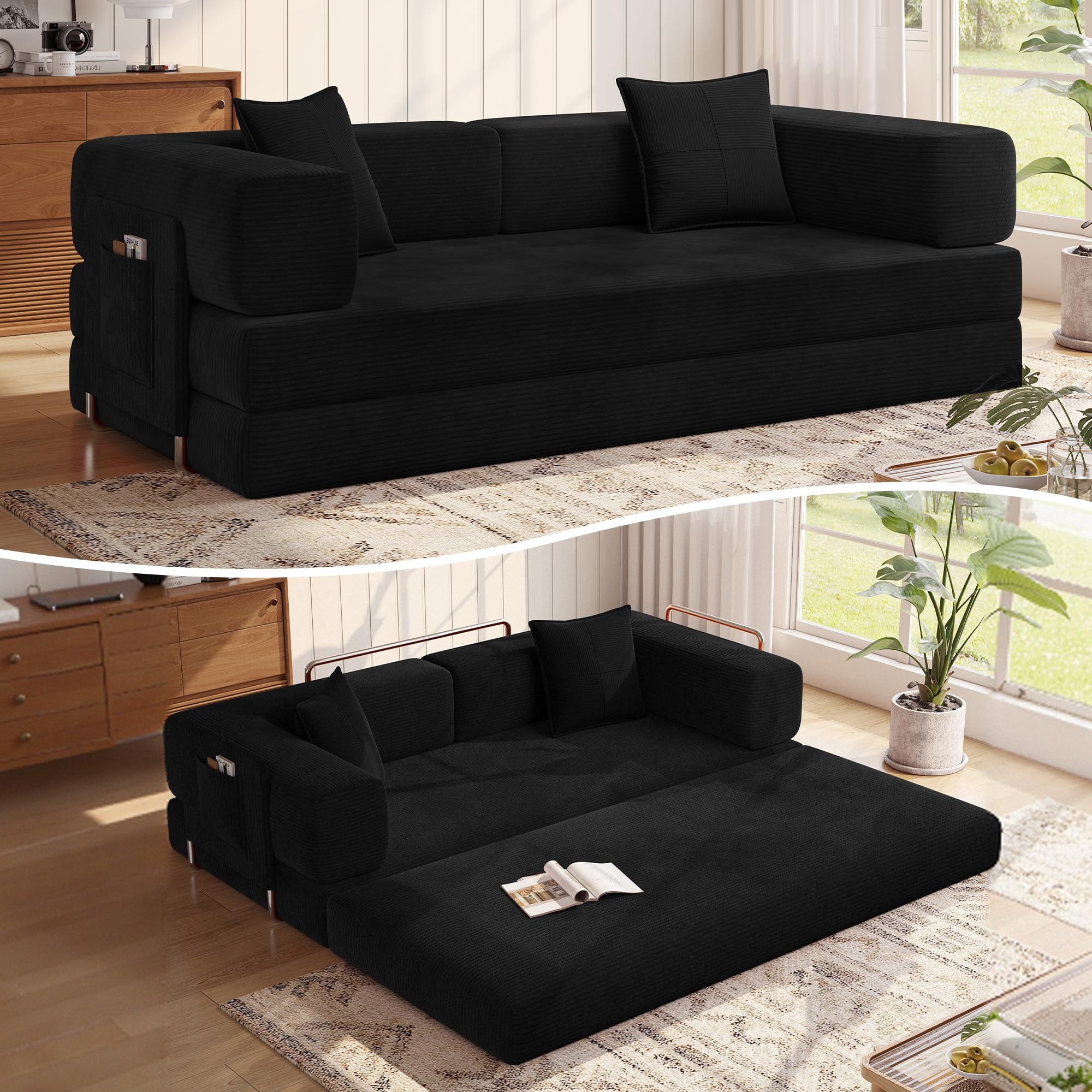 MoonSpeak 78.8'' Sleeper Couch Bed