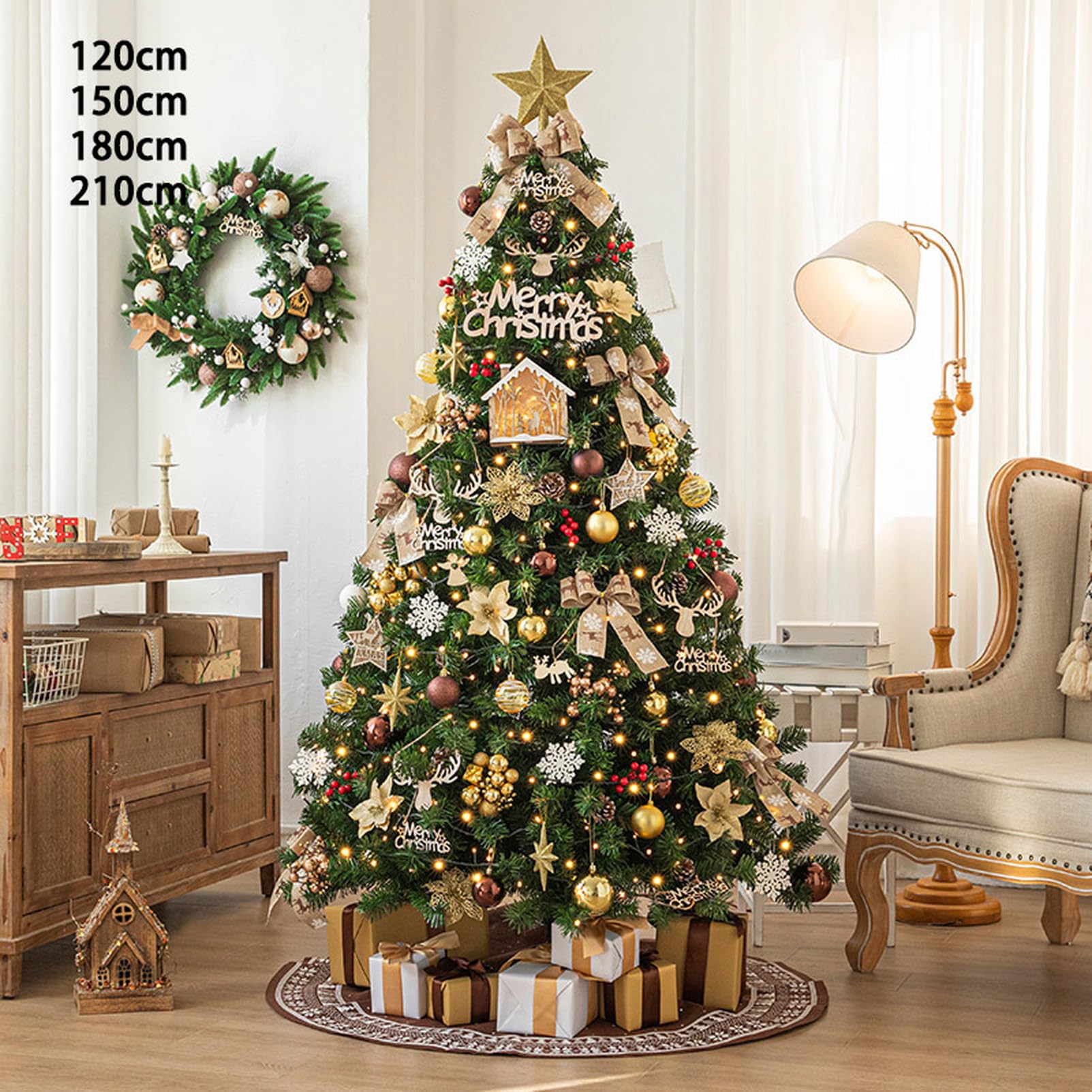 Amazon.co.jp: HGJH クリスマスツリー 大型 カラー2 北欧風 針葉樹