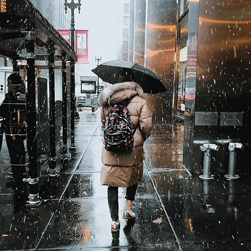 Miniatura 3 de Travel Essentials - Paraguas plegable compacto a prueba de viento, automático, fuerte y portátil, resistente al viento, paraguas pequeño plegable