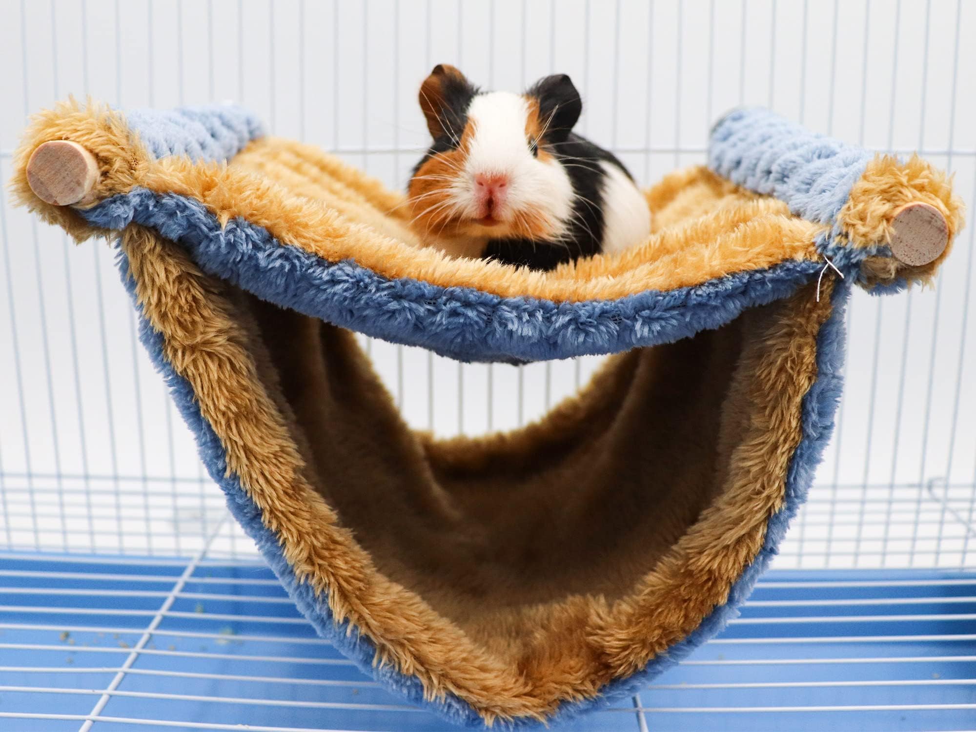 DnoifneFleece Winter Warm Rat Hammock, Hanging Birds Nest Bed with Warm Fleece, Cage Stand Perch, Hideaway Cave Tent, Sleep Bed for Rat, Guinea Pig, Chinchilla