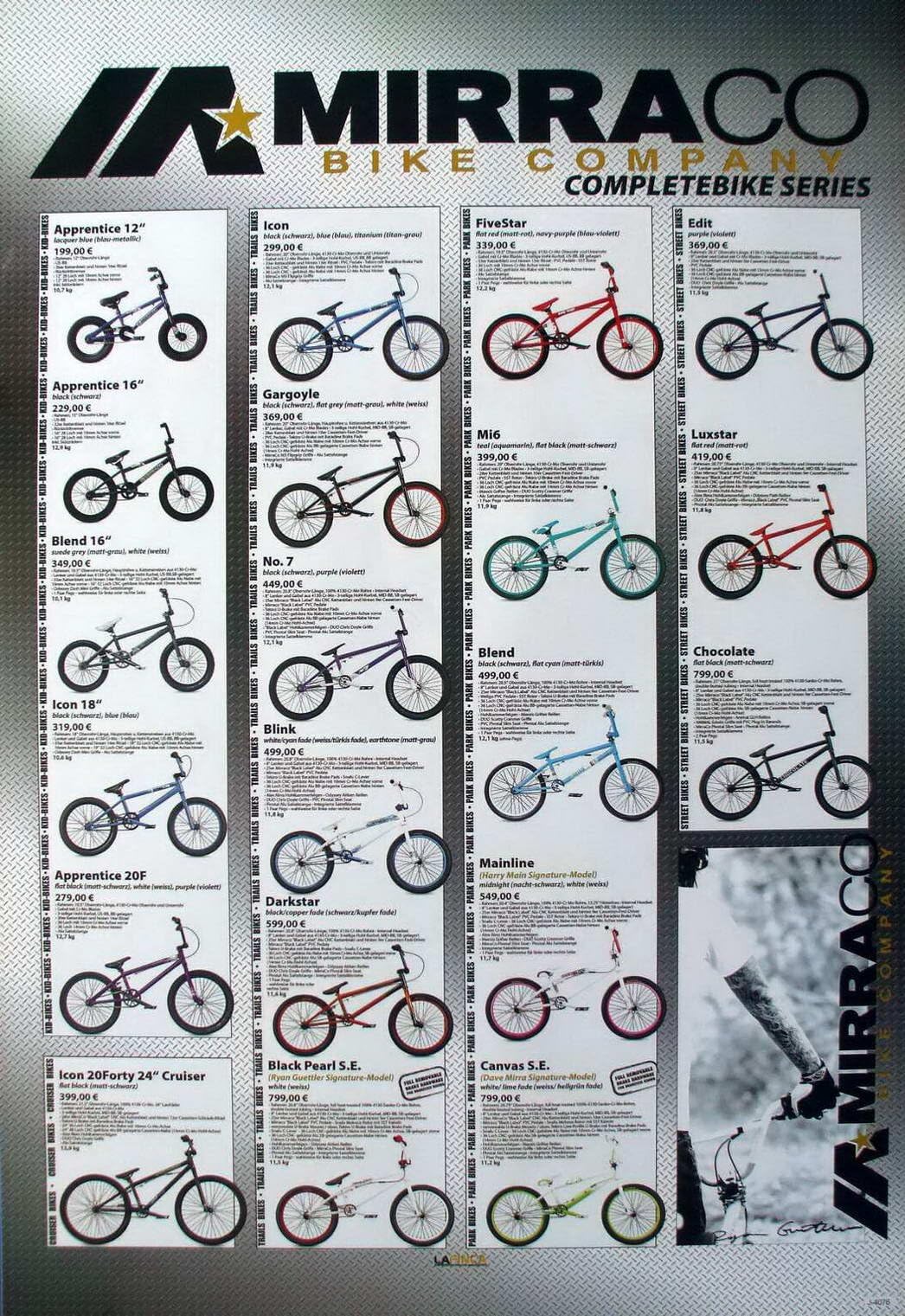 J-4076 Mirraco Bikes Mountain Bike Bmx Bicycles Collection Wall Decoration Poster Size 23.5"x35"