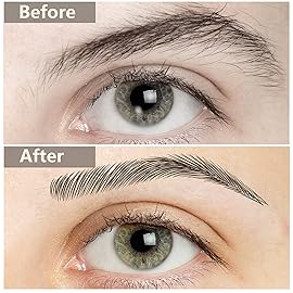 Maitys 12 Sheets 108 Pairs 4D Hair Like Waterproof Eyebrow Tattoos Stickers Temporary Transfer Brows Decal Peel off Fake Eyebrow Sticker Instant Authentic Brow Decal for Women(Vivid Style)