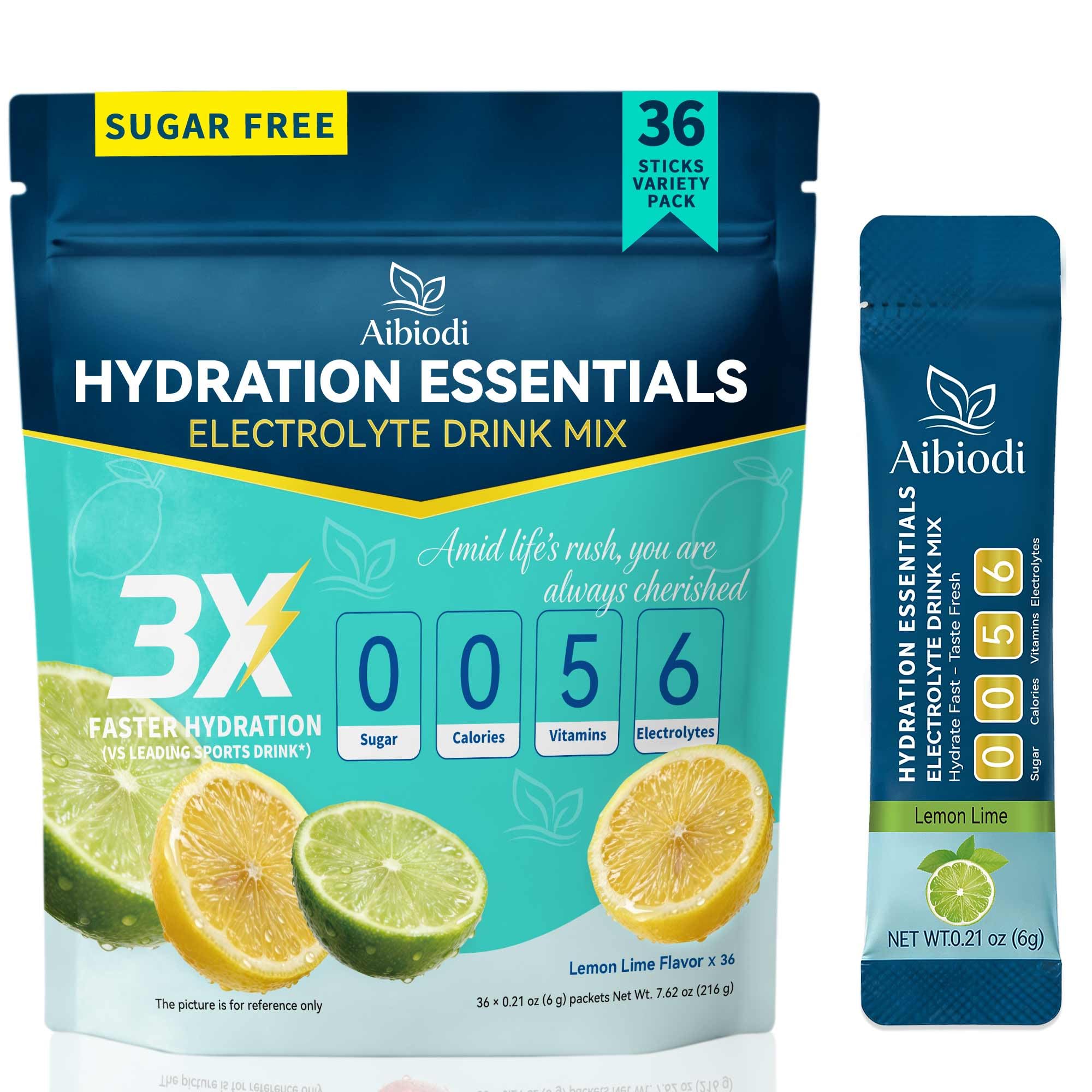 Electrolytes Powder Packets - Sugar Free & Zero Calorie Liquid Daily IV Drink Mix - Instant Hydration & Energy Supplement with 6 Electrolytes and 5 Vitamins, Keto Friendly & Vegan - 36 Sticks — Amazon image 13