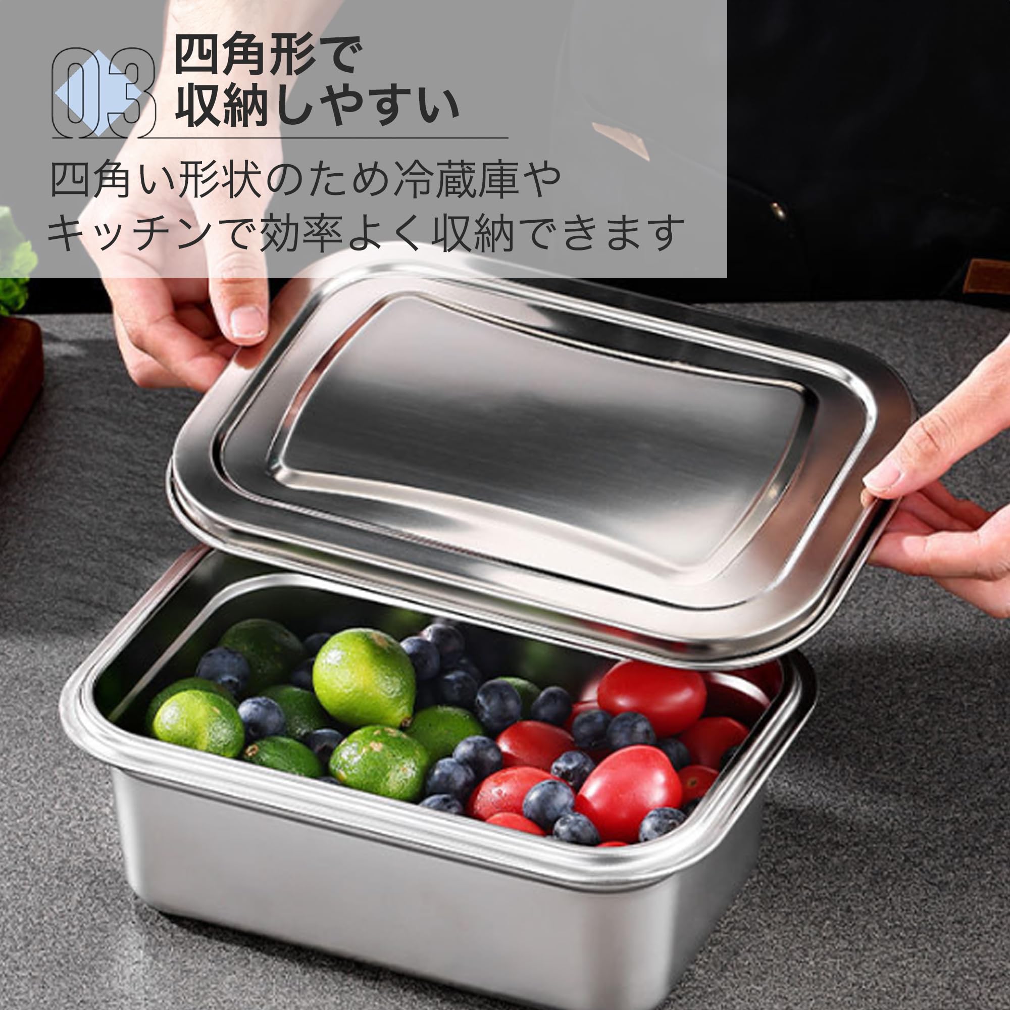Amazon｜Asdays 保存容器 ステンレス キムチ 密閉 アイスコンテナ 