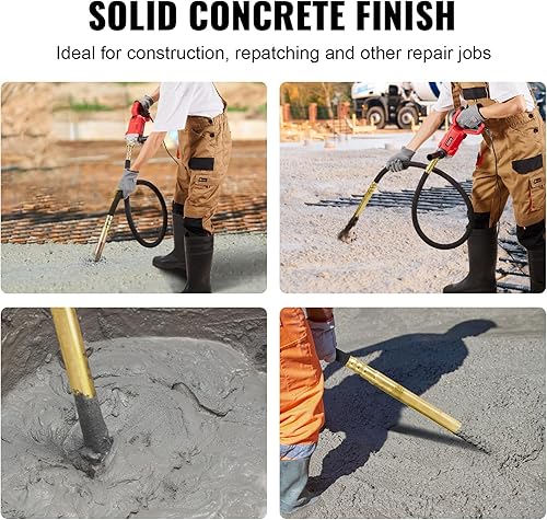 Miniatura 6 de VEVOR Vibrador de concreto manual, vibrador eléctrico de 800W 13000 VPM, herramienta eléctrica de vibración de concreto con vara de 6.6 pies  2m,