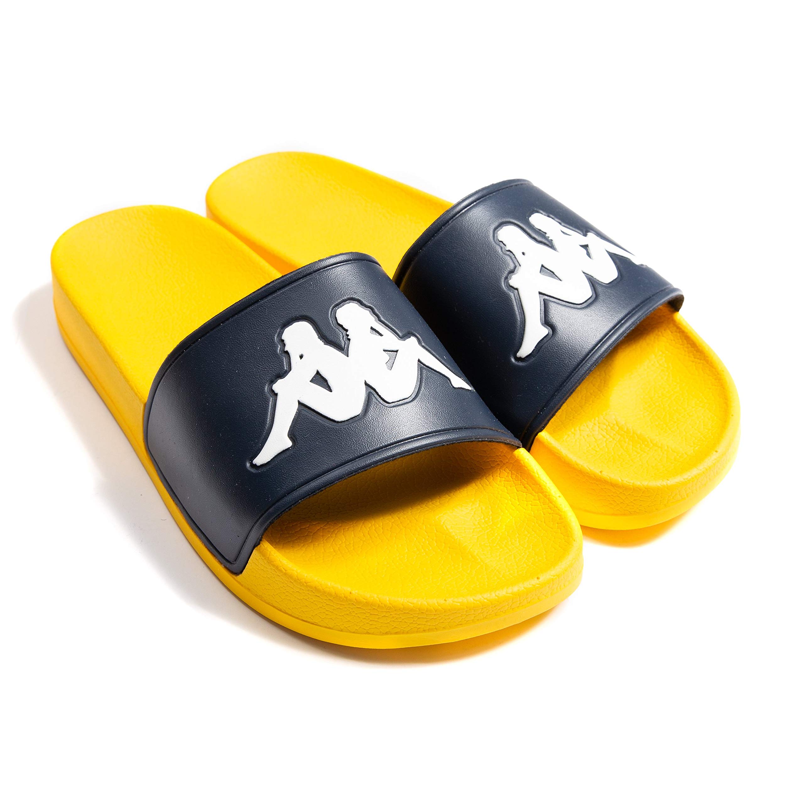 kappa slides they are a size 4 in men. cream color with blue and yellow. Kappa Men main image 2
