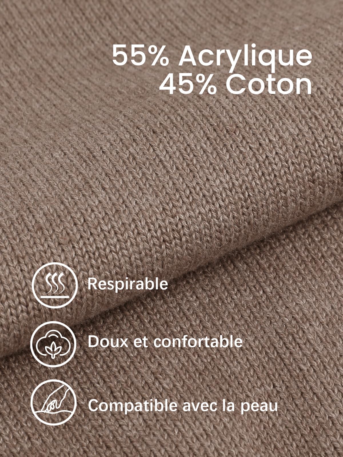 Les umes Pull Homme À Zip Quart en Coton Col Montant À Motifs Câblés Chaud Décontracté À Manches Longues Pulls
