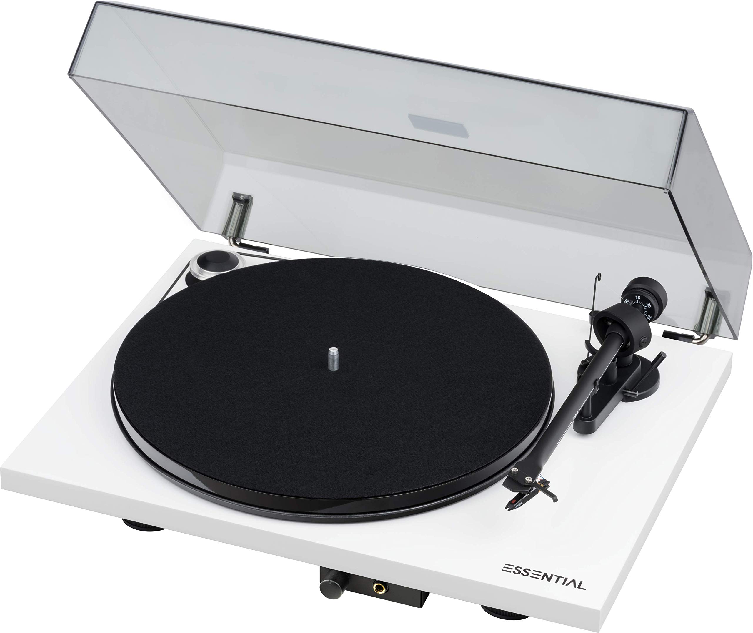 Pro-Ject Essential III HP - Giradischi audiofilo con uscita per cuffie, colore: Bianco