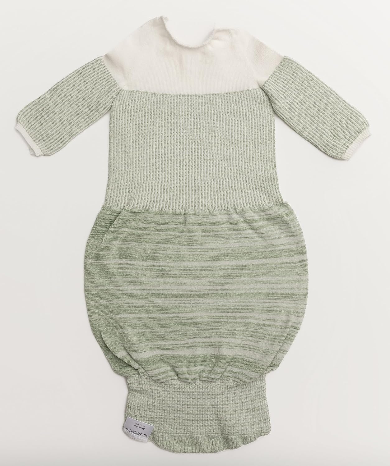 Swaddelini Arms Out Long Sleeve Sleep Sack, Viscose from Bamboo, Easy-to-use Baby Sleep Sack, Swaddle for Babies 3-6 Months, 18-25 pounds, Made in USA, Mint