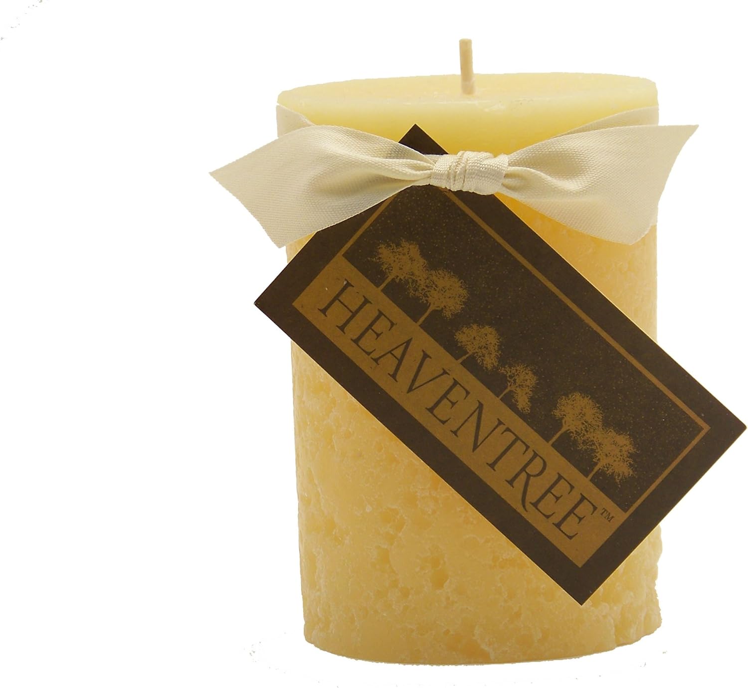 Heaventree Textured 3by4Inch Pillar Candle, Ivory Home