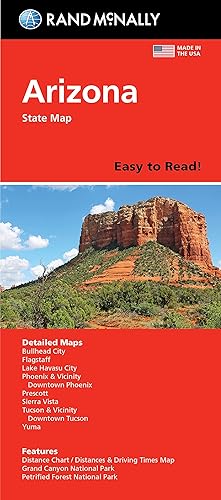 Rand McNally Easy to Read Folded Map: Arizona State Map
