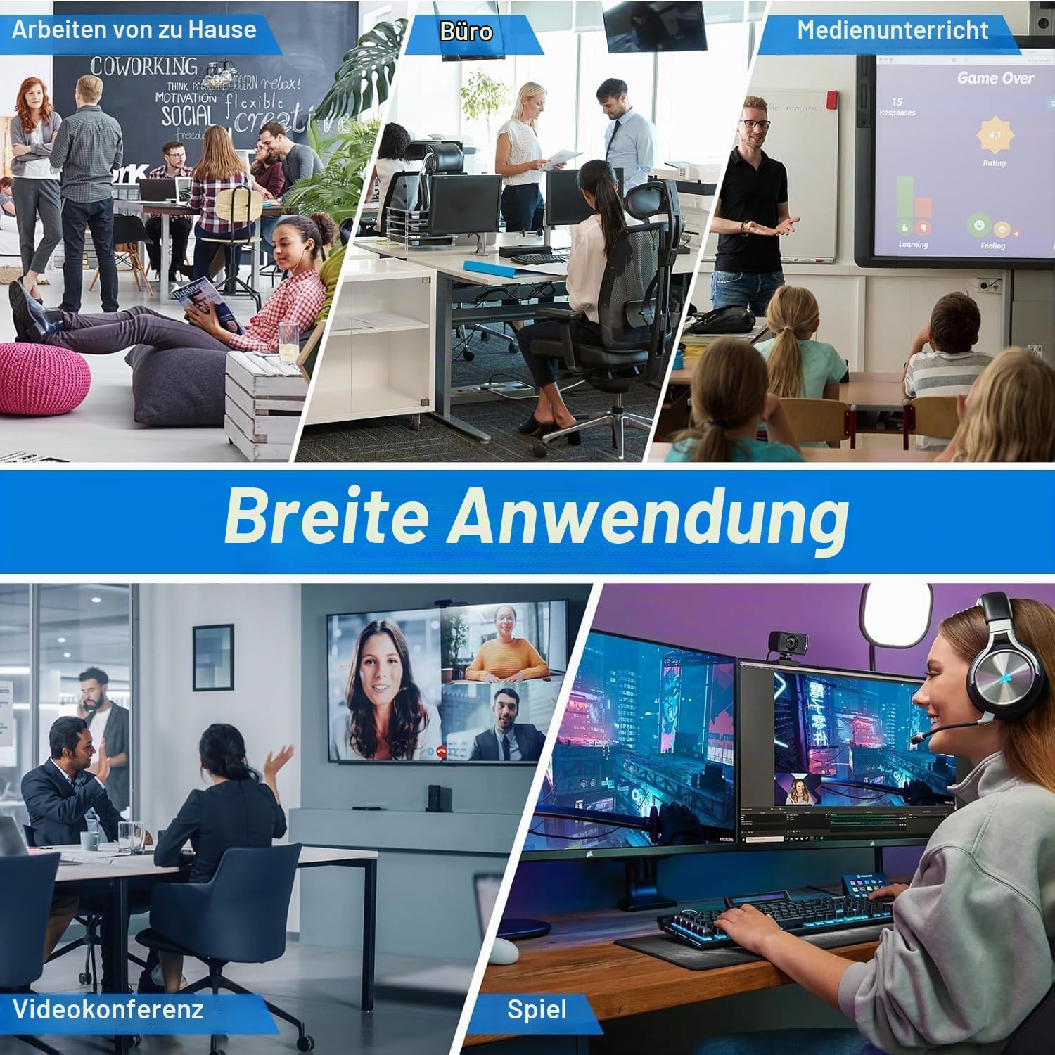 KCEVE KVM Switch 3 Monitore 2 PC, 8K@60Hz/4k@144Hz USB 3.0 KVM Umschalter HDMI + DisplayPort, für 2 Computer, 3 Displays, und 4 USB 3.0 Geräte