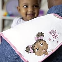 Vista 2 de Little Muffincakes Paquete de 3 paños para eructos de punto suave, tema de bailarina (Zhara) para recién nacidos y mayores, rosa