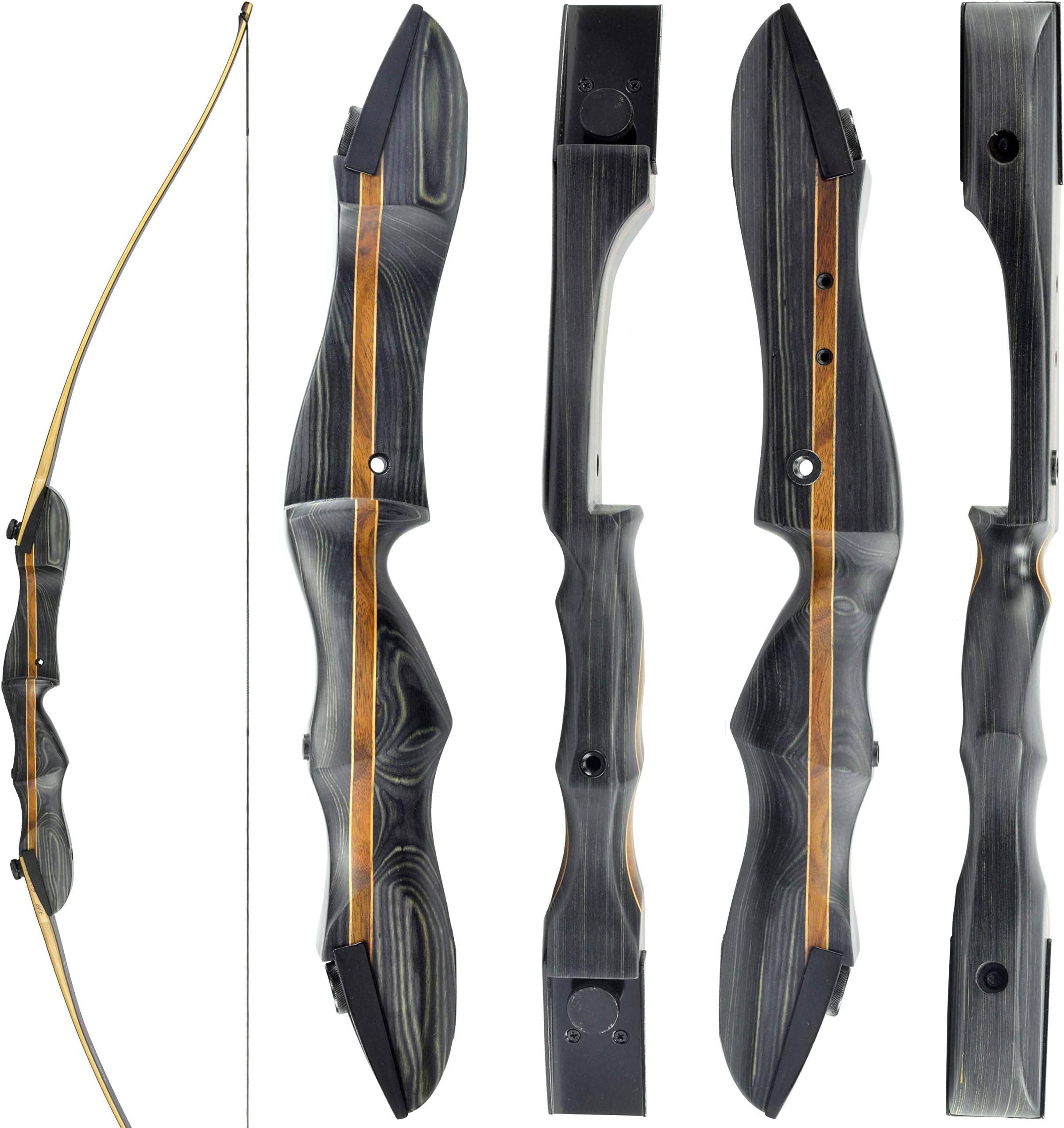 Southwest Archery Ghost Takedown Longbow – 64" Longbow Hunting Bow – Right & Left Hand – Draw Weights in 20-50 lbs – USA Based Company – Perfect for Beginner to Pro - Includes Stringertool