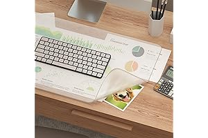 Clear Frosted Heavy Duty Table Pad - 31.5" x 15.7", 1.5mm Thick Non-Slip Desk Mat