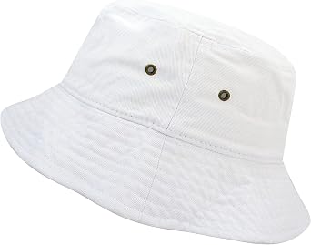 The Hat Depot Youth Kids Washed Cotton & Lightweight Nylon Packable Bucket Travel Hat Cap