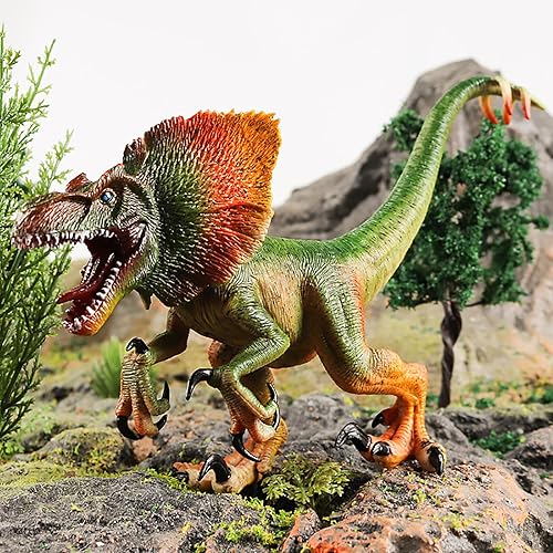 Miniatura 7 de Juguetes de dinosaurio, juguete de dilofosaurio, colección de figuras de acción de dinosaurio, juguetes de dinosaurio para niños y niñas, nacimiento