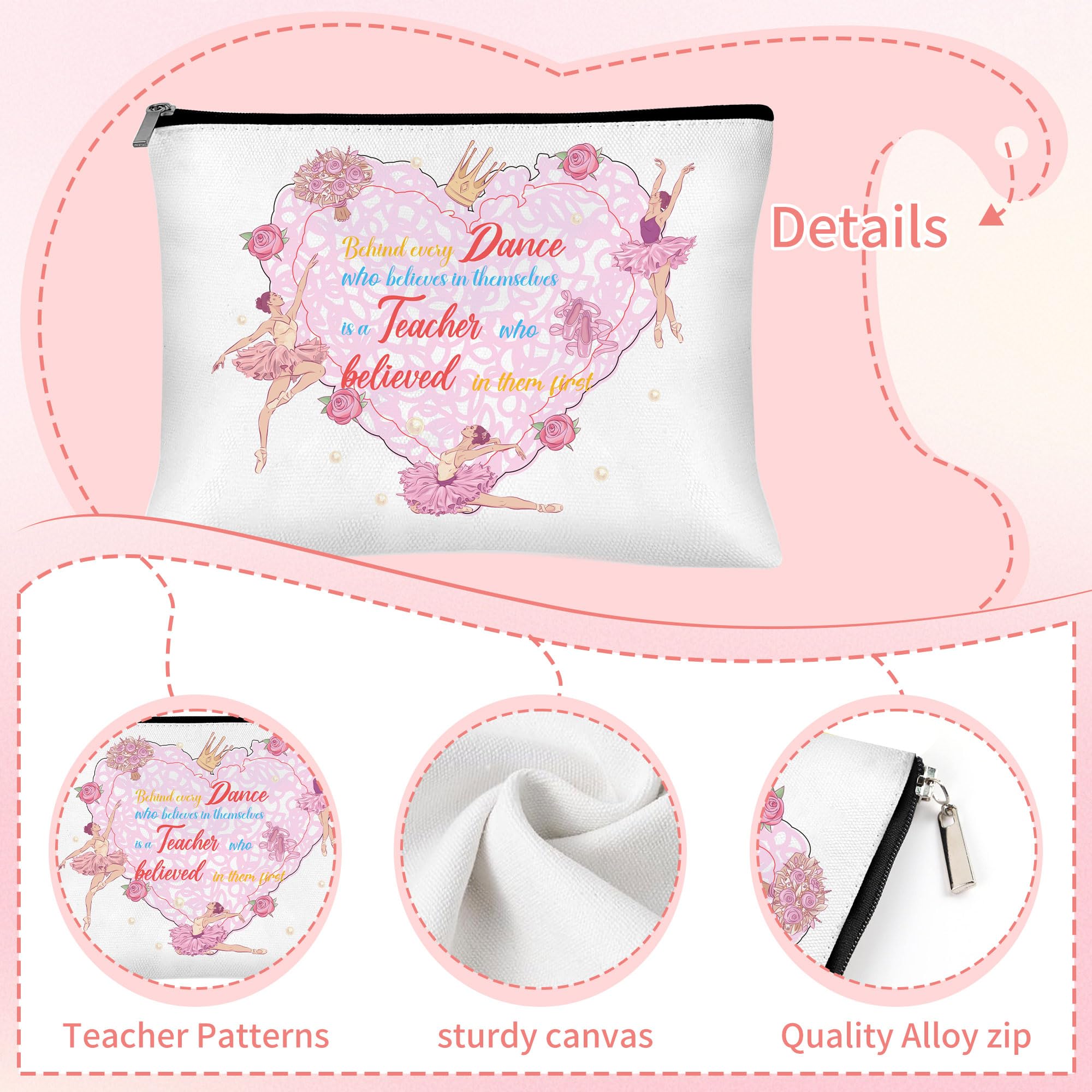 CRASHOT Dance Teacher Appreciation Gifts for Women, Ballet Teacher Gift Set Includes 20 oz Travel Tumbler, Cosmetic Makeup Bag, Socks and Keychain, Dancer Birthday Present