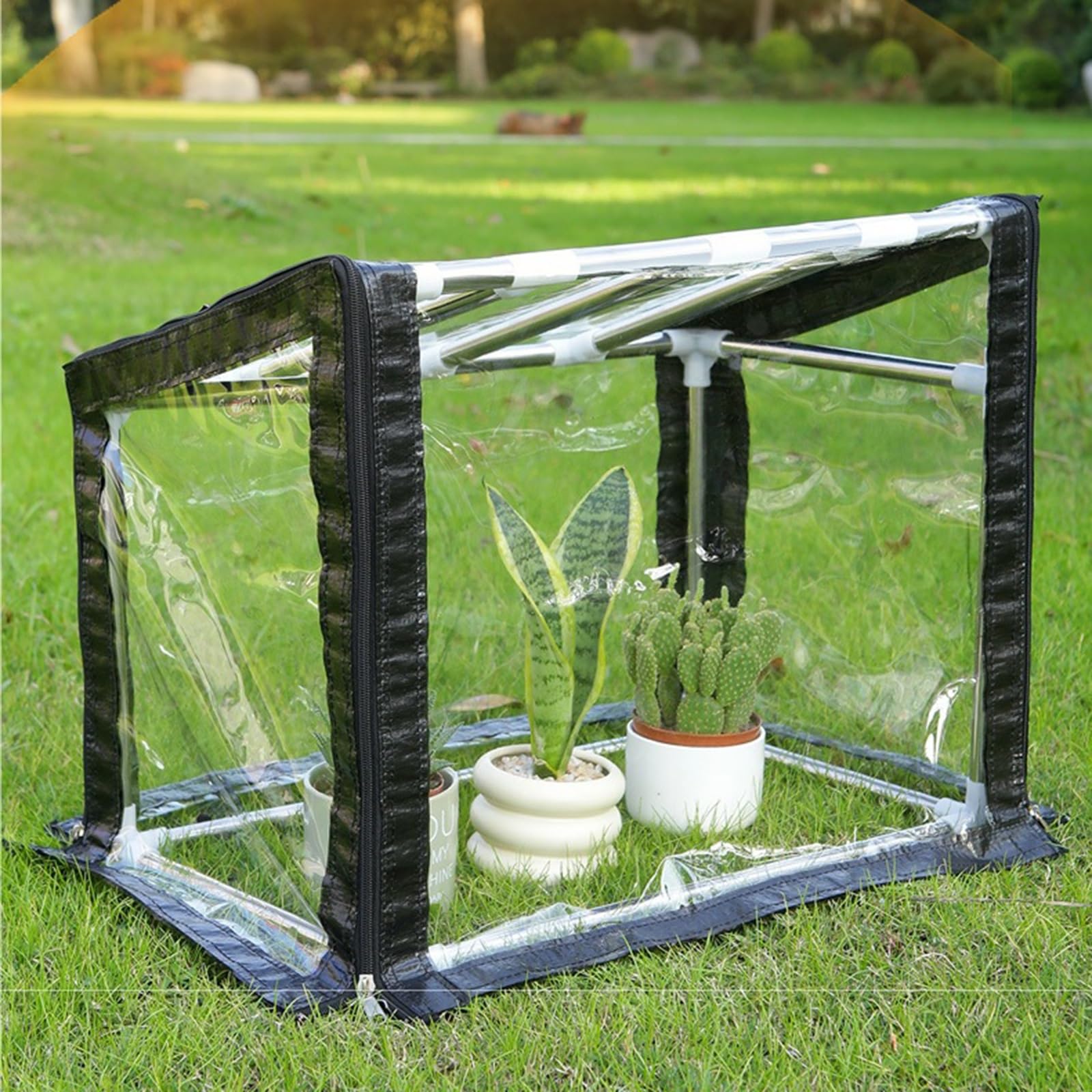 Piccole Serre, Mini Serra in PVC, Tenda da Sole Floreale Trasparente da Giardino Portatile per Interni ed Esterni, Protezione dal Gelo Freddo(70x30x30-40cm)