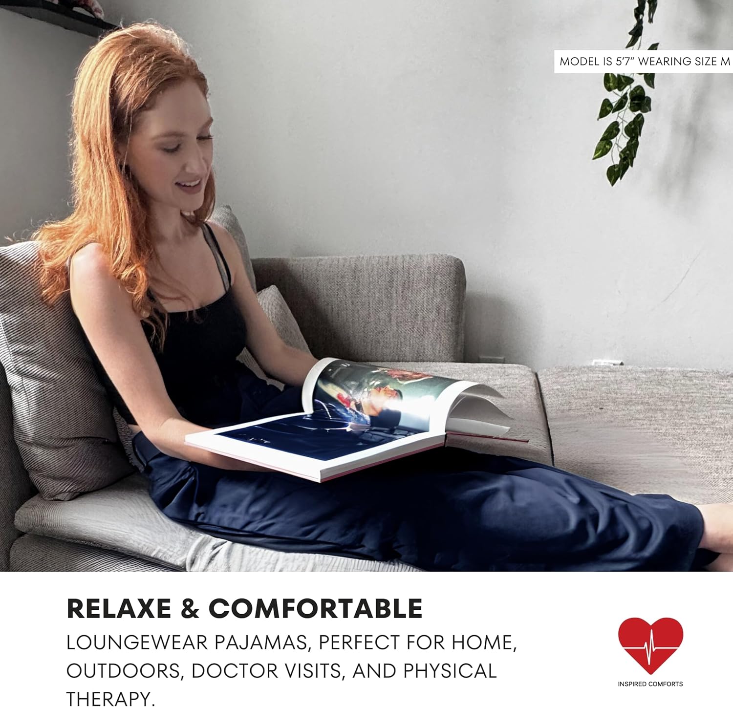 Inspired Comforts Women Tearaway Post Surgery Recovery Pajama Pants with Side Snaps & Pockets - Image 4