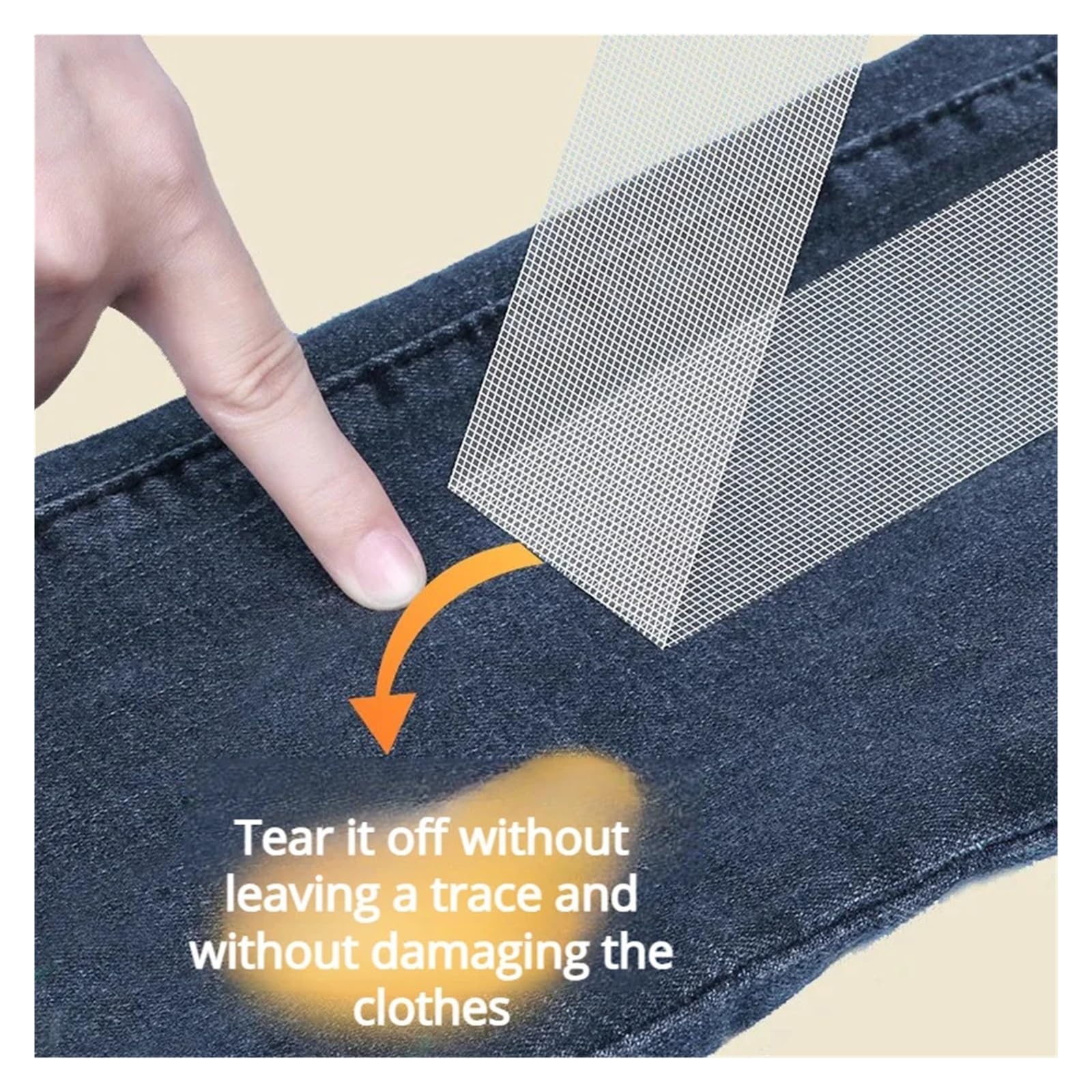 Nastro per orli dei pantaloni Nastro biadesivo in tessuto invisibile, senza cuciture, ferro, pantaloni, nastro adesivo, adesivi fai da te, accorcia gli strumenti cucito(Width 5cm)