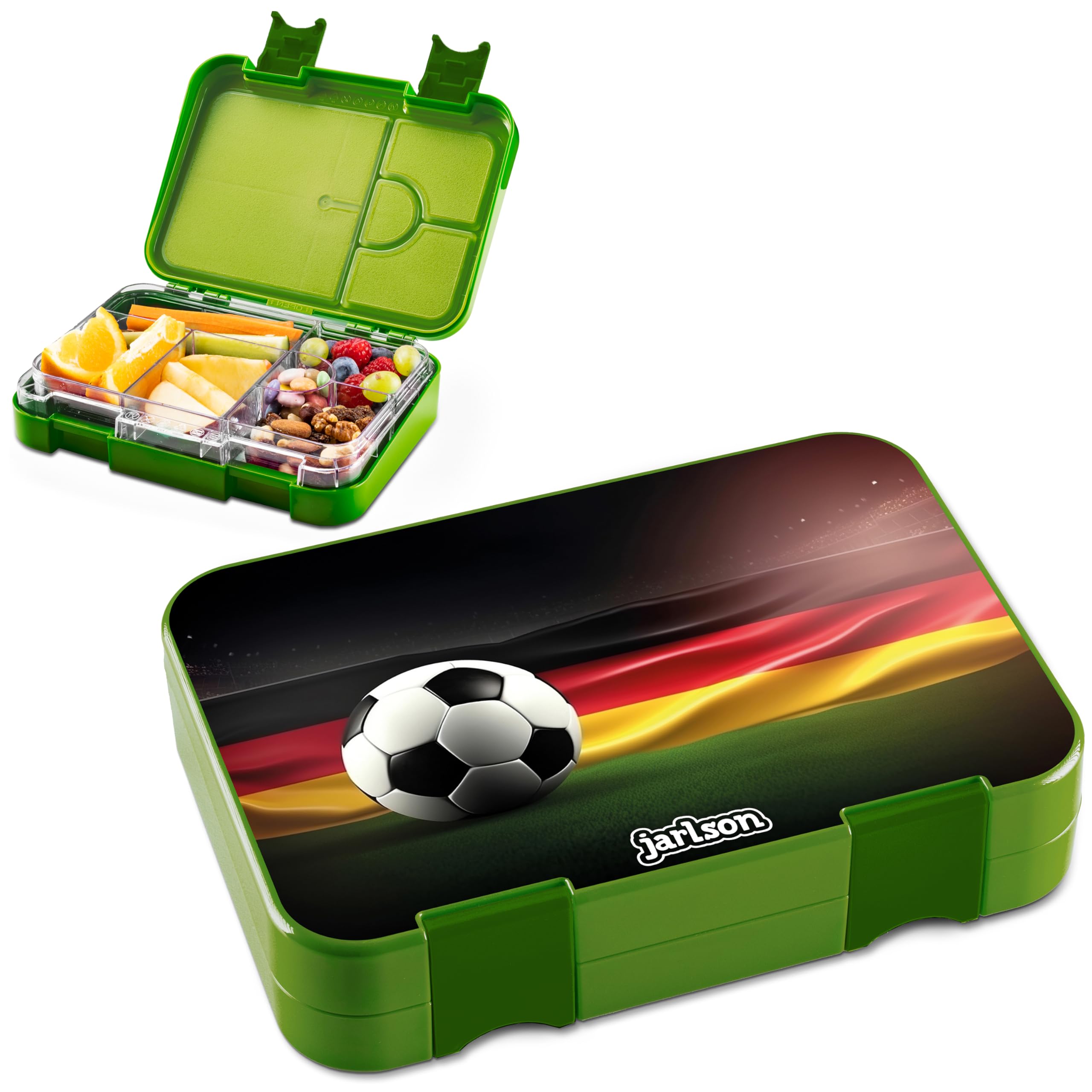 Jarlson® Lunch Box Bambini - Bento Box con 6 Scomparti - Porta Pranzo - Senza BPA - per la Scuola e l'asilo - 850ml
