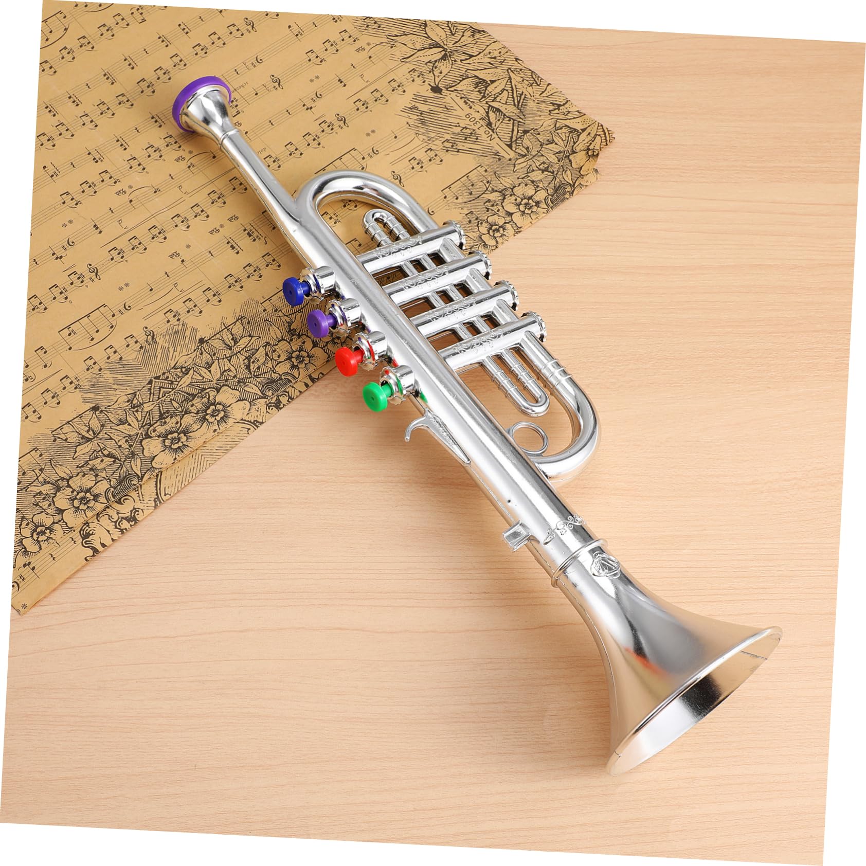 Tromba Giocattolo Argento Cb998 in Plastico, Base per Bambini | Apprendimento Musica, Giocattolo Divertente e Creativo, Confezione Scatola Colorata