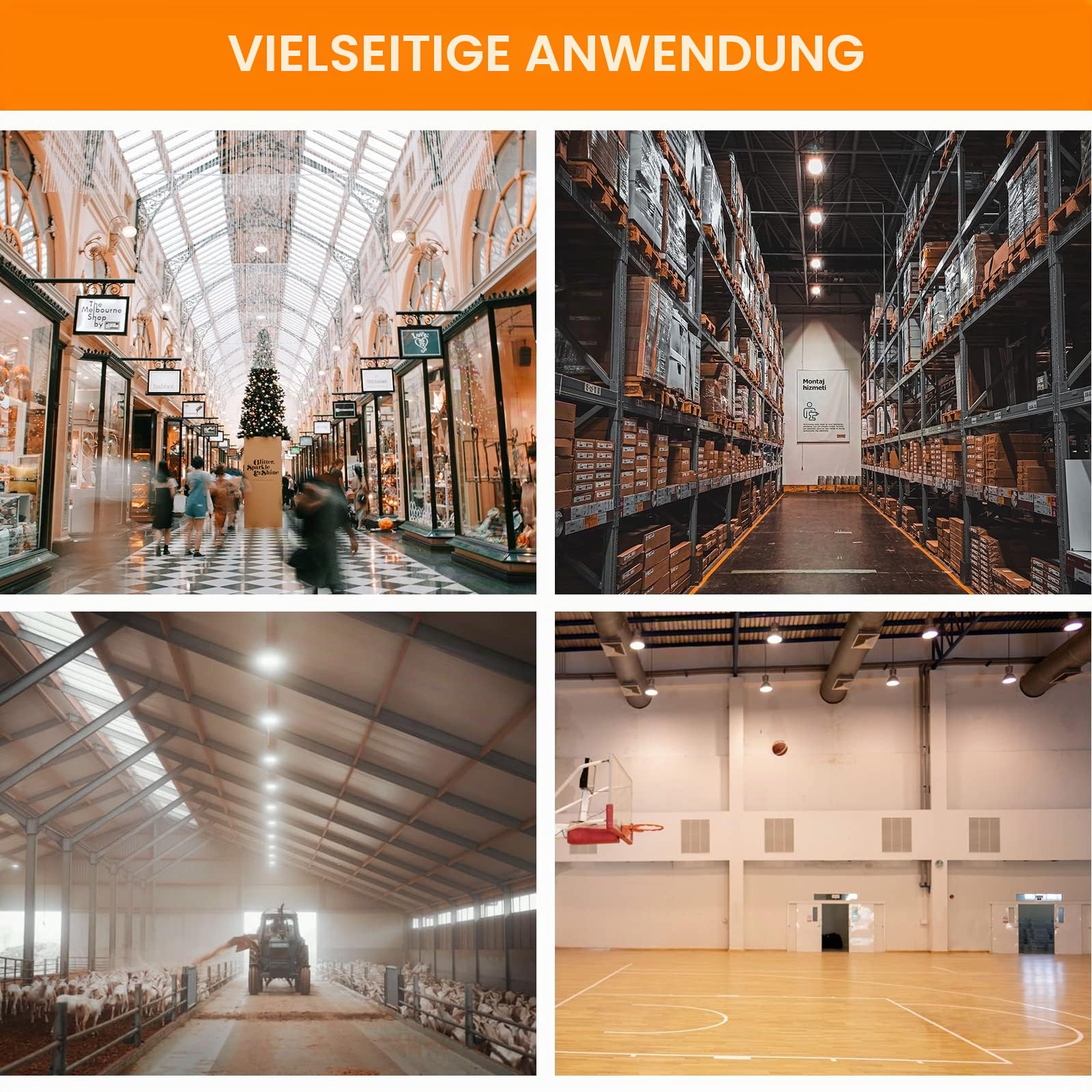 iodoo 150W E27 Neutralweiß (Entspricht 1200W Glühbirne), LED Birne Industrielampe mit E40 Adapter, 19500LM 6500K 270° Abstrahlwinkel Sparsam LED Leuchtmittel für Garage Werkstatt Lager Fabrik