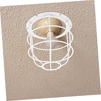 KONTONTY Stainless Steel Bulb Guard Cage Light Shade Fixture