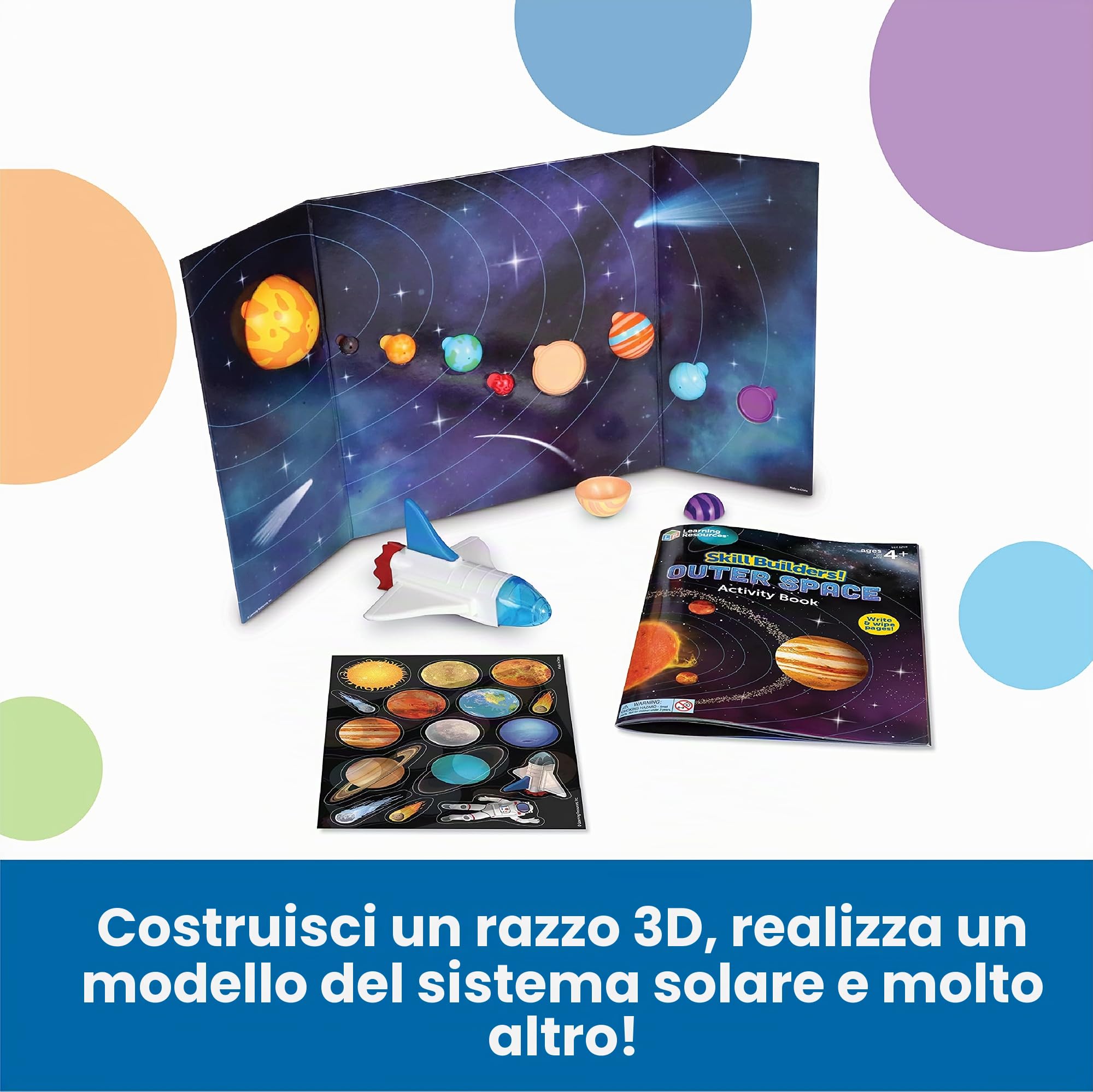 Learning Resources Set di attività nello Spazio Skill Builders, 17 Pezzi, dai 4 Anni in avanti, attività di apprendimento prescolare, Scienza prescolare, Libro di attività prescolari, Giocattoli STEM