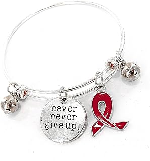 Awareness Bangles For Women - Cancer Awareness Bracelet Bangle - Positive Inspirational Message Charm Bangle 1 pc