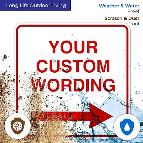 Miniatura 7 de Letrero cuadrado de flecha izquierda o derecha, personalizable para oficina, negocios, lugar de trabajo, oficina, hogar, Airbnb, letreros de