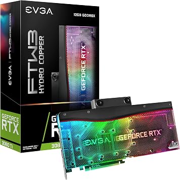 EVGA GeForce RTX 3080 Ti FTW3 ULTRA HYDRO COPPER GAMING, 12G-P5-3969-KR, 12GB GDDR6X, ARGB LED, Metal Backplate