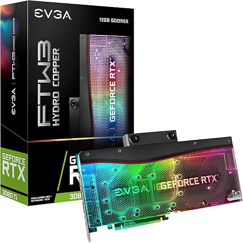 EVGA GeForce RTX 3080 Ti FTW3 ULTRA HYDRO COPPER GAMING, 12G-P5-3969-KR, 12GB GDDR6X, ARGB LED, Metal Backplate