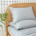 COTTEBED King Size Sheet Set - Comfy Breathable & Cooling Washed Polycotton Bedding Sheets - Hotel Luxury All Season Use Bed Sets - Extra Soft - 16-Inch Deep Pockets - Easy Fit - 4 Piece Set - Grey