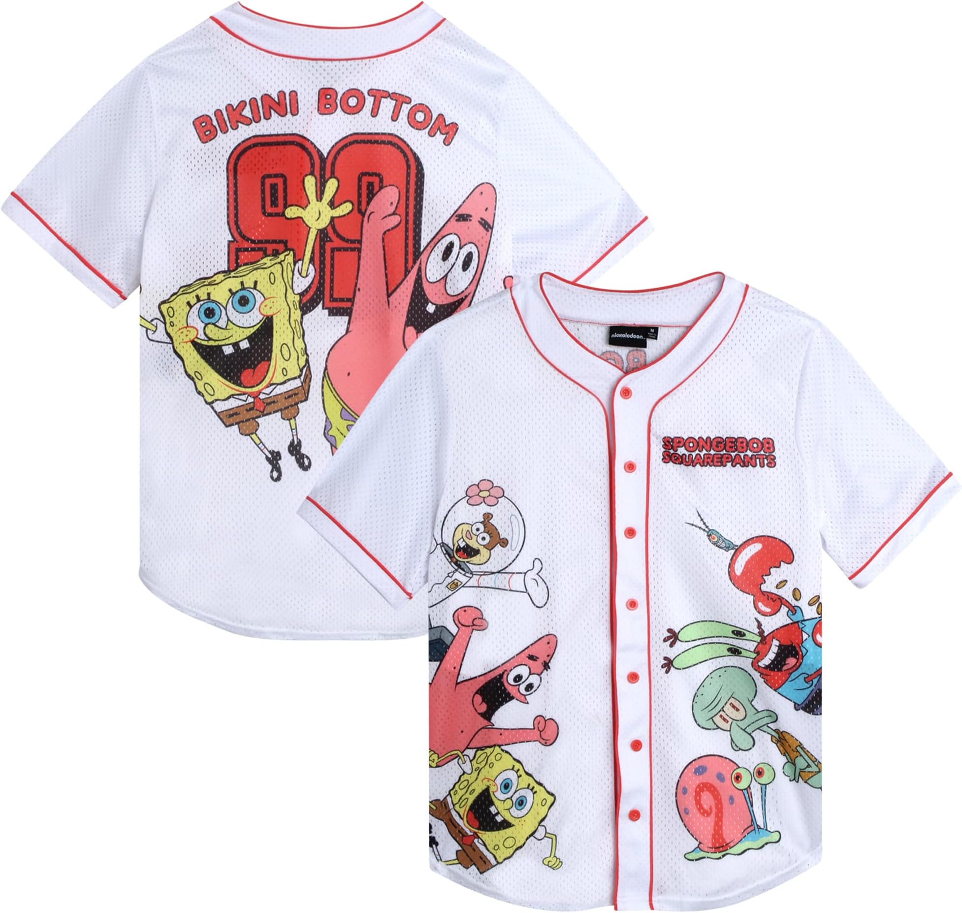 NickelodeonMen's Spongebob Squarepants, Rugrats Baseball Jersey - Fashion Vintage Shirt - Jersey Top Men and Women (S-4XL)