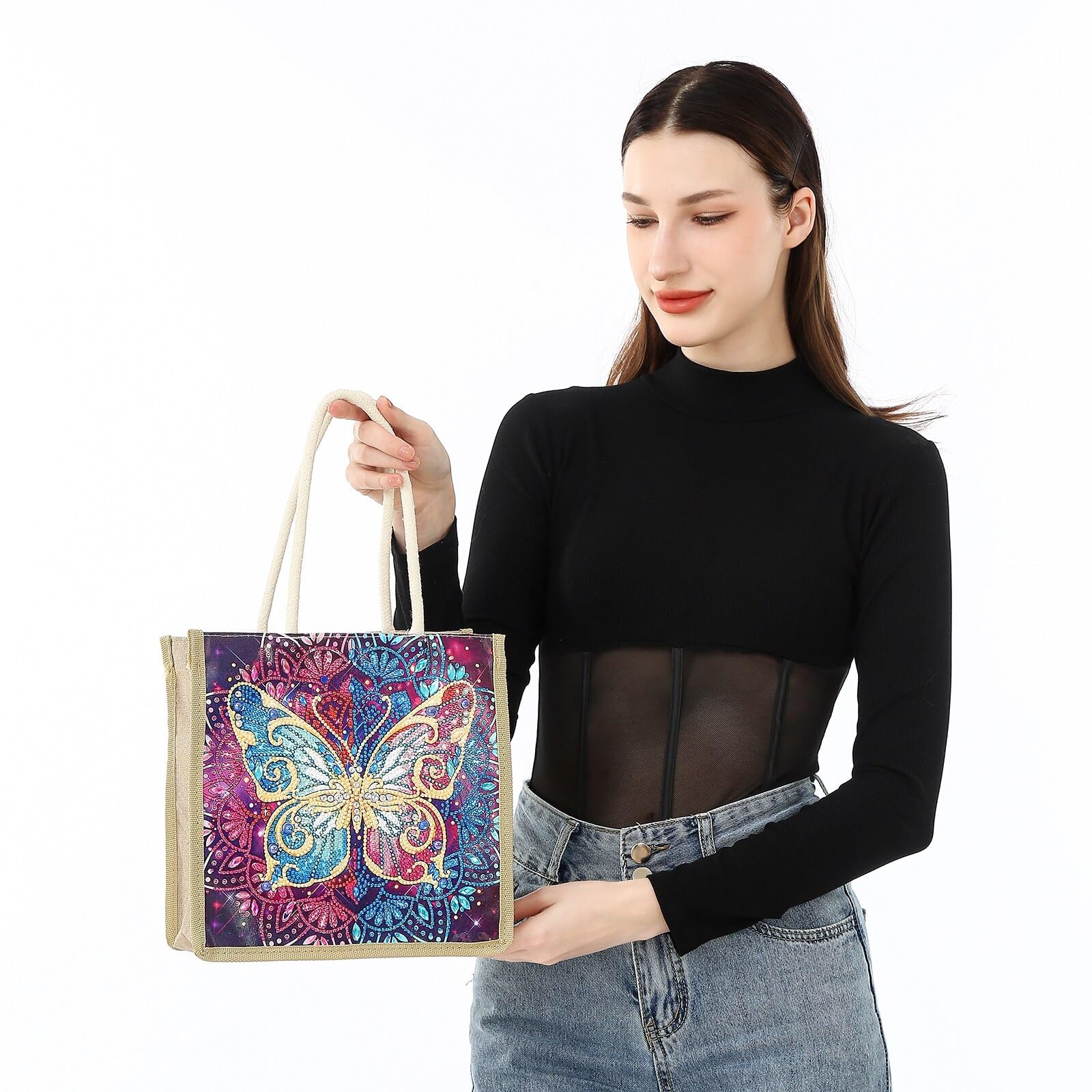 LAM-Sac à bandoulière en peinture - sac à main soulagement de la