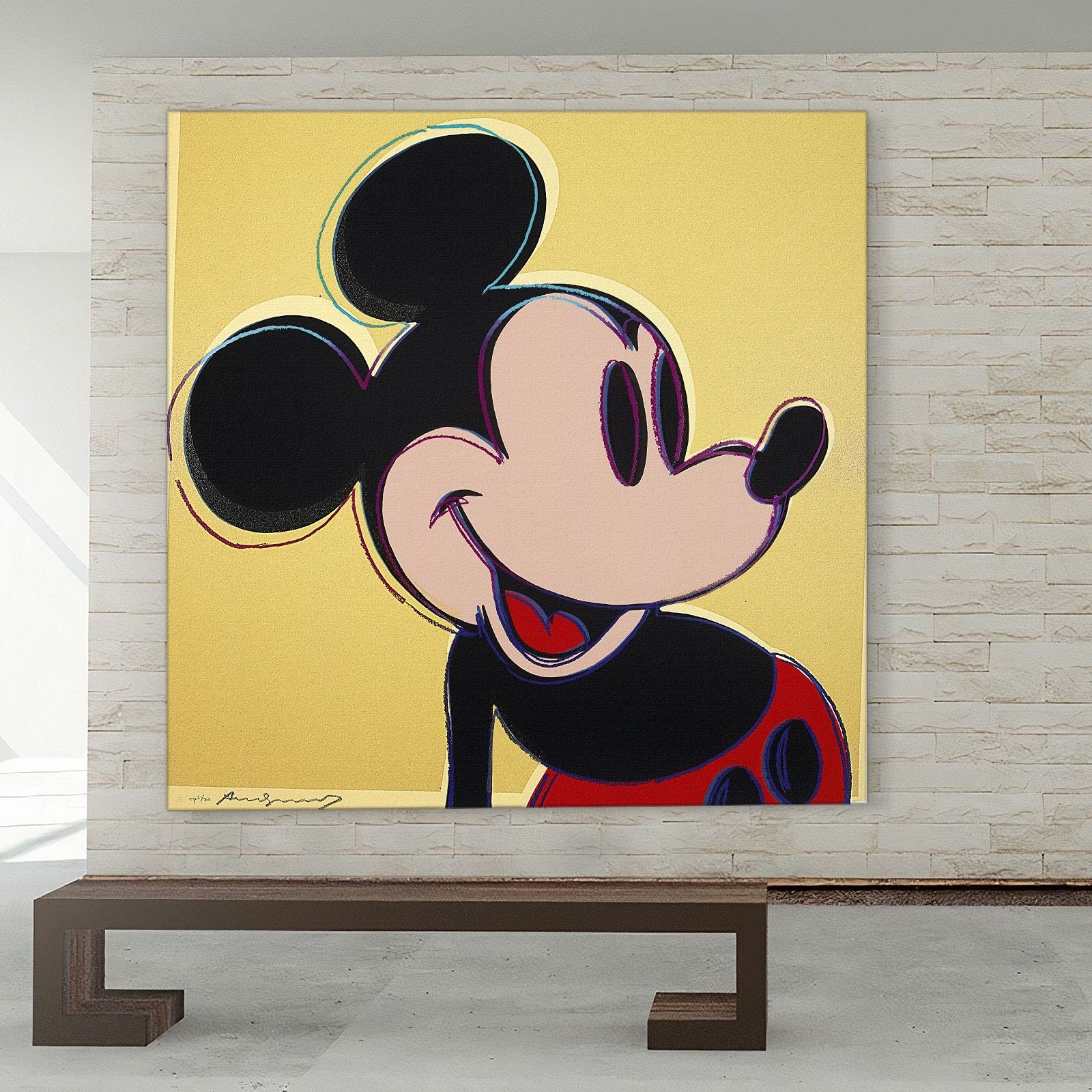 Mickey Mouse 2 1981 Andy Warhol cuadro impresión sobre lienzo AW85