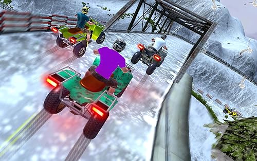 Uphill ATV Quad Bike Traffic Racing