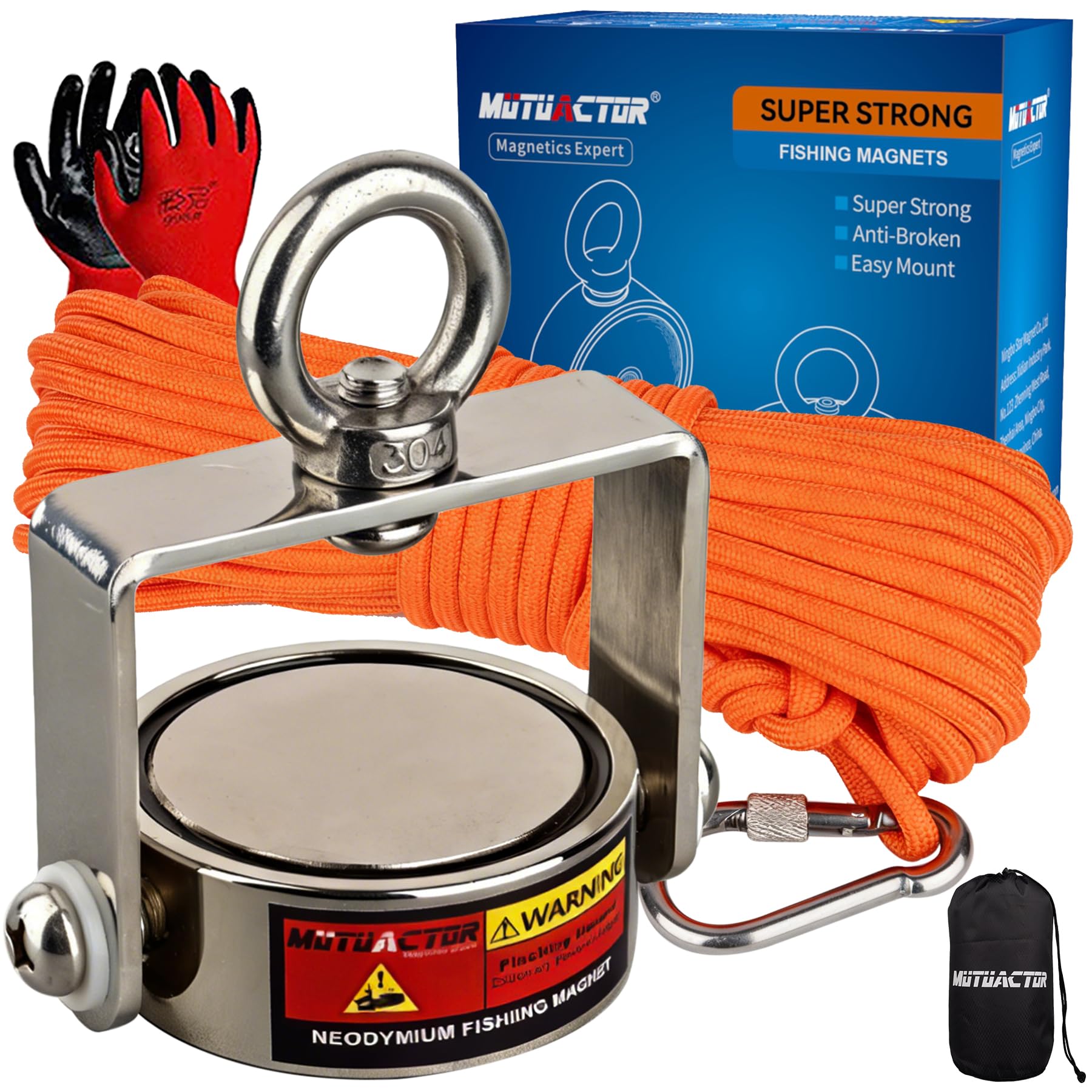 Magnet Fishing Kit - 500lb Pulling Force -12