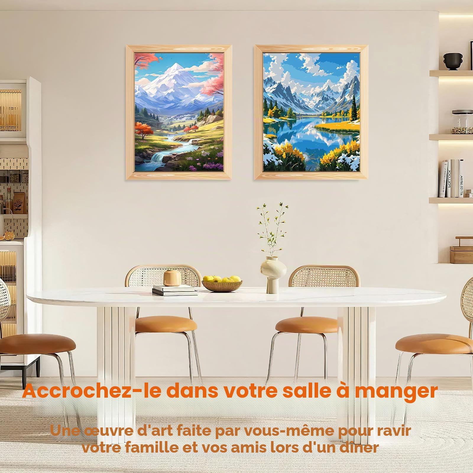 vooiceofco Peinture Numero Adulte,Peinture par Numero Adulte,Peinture Numero Enfant,DIY Peinture Acrylique pour Adultes débutants Facile sur Toile,40×50 cm sans Cadre-E02